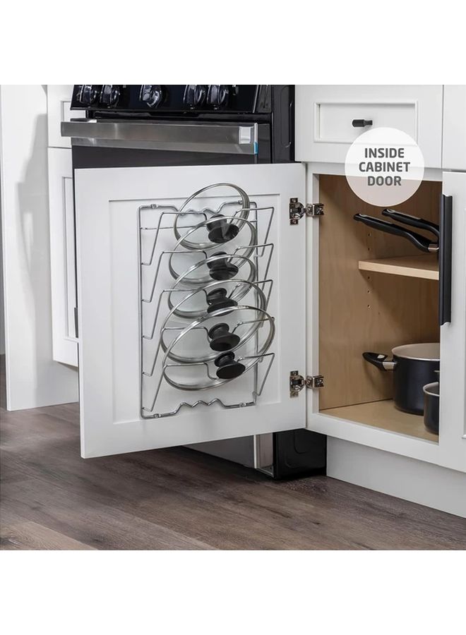 Heavy Duty Stainless Steel Pot Lid And Pan Organizer 1pc Cabinet Rack - Image 3
