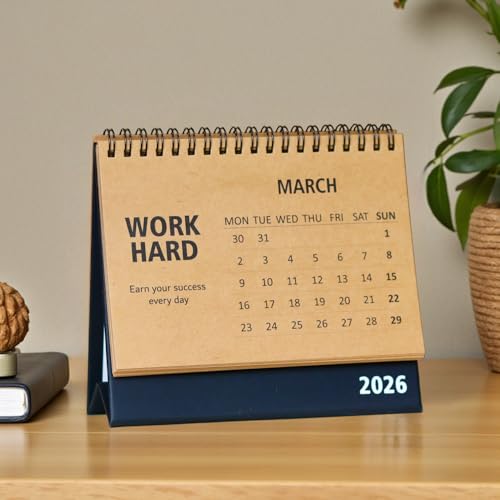 INNAXA Motivational Desk Calendar 2026 Landscape Brown kraft Ecofriendly 4.6 x 6.5 inch - Image 4