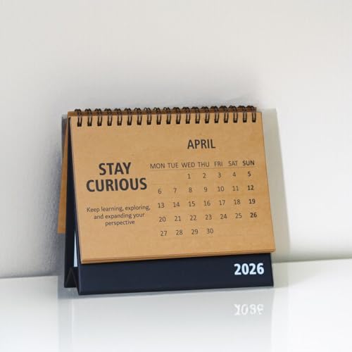INNAXA Motivational Desk Calendar 2026 Landscape Brown kraft Ecofriendly 4.6 x 6.5 inch - Image 5