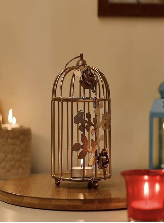 AGAAS ENTERPRISES Metal Bird Cage Tea Light Candle Holder | Hanging Lantern for Christmas, Home, Balcony & Festive Decoration - Image 2