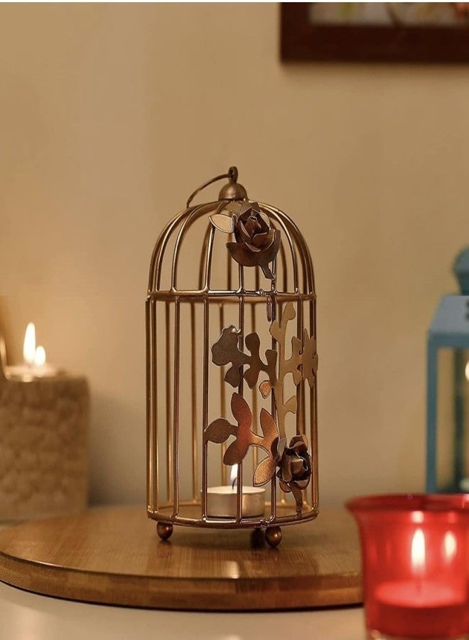 AGAAS ENTERPRISES Metal Bird Cage Tea Light Candle Holder | Hanging Lantern for Christmas, Home, Balcony & Festive Decoration - Image 5
