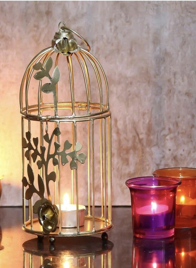 AGAAS ENTERPRISES Metal Bird Cage Tea Light Candle Holder | Hanging Lantern for Christmas, Home, Balcony & Festive Decoration - Image 1