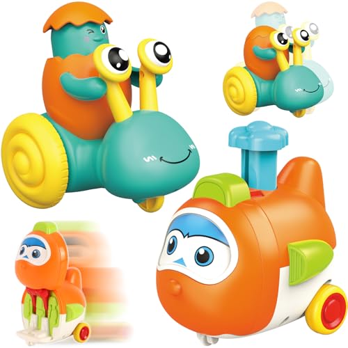 vusum Toddler Toys for 1 Year Old BoyPress to Go Car Baby Toys 61218 MonthsPush Toy Cars for Toddlers 131 Year Old Boys Girl Gift 1 2 3 4 Year Old Boy Girl Toys First Birthday Gifts Christmas Airplane - Image 1