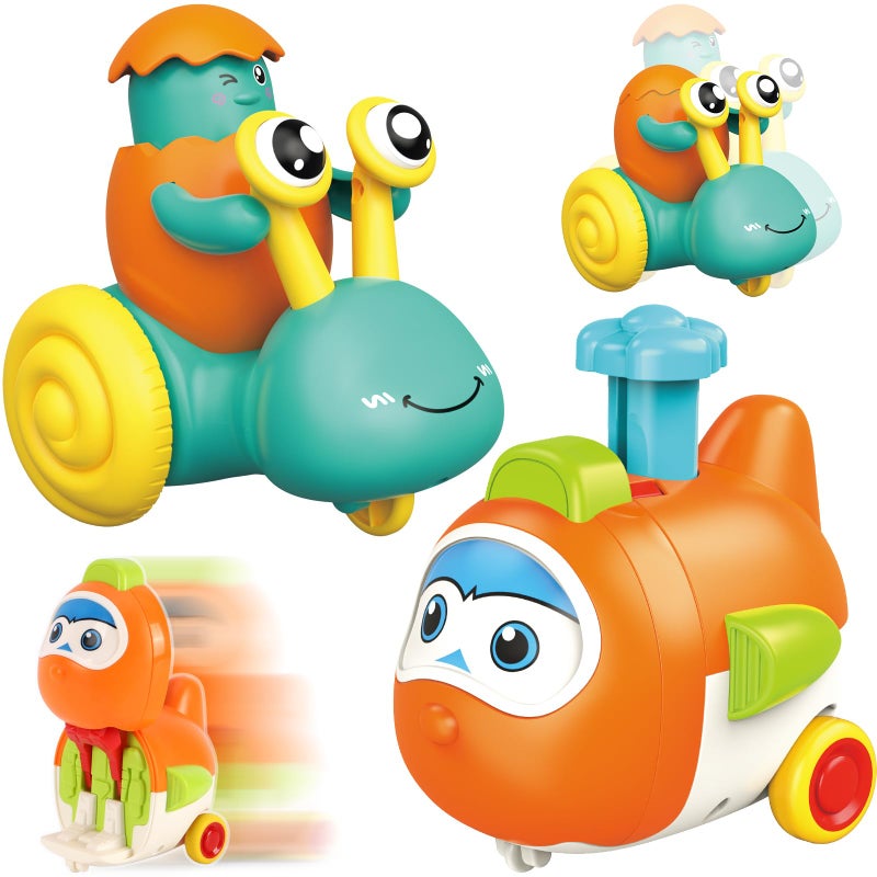 vusum Toddler Toys for 1 Year Old BoyPress to Go Car Baby Toys 61218 MonthsPush Toy Cars for Toddlers 131 Year Old Boys Girl Gift 1 2 3 4 Year Old Boy Girl Toys First Birthday Gifts Christmas Airplane - Image 3