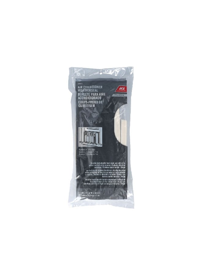 ACE High Density Foam Air Conditioner Weatherseal White 1/2 x 1 3/8 x 42 Inch 50005  - Image 1