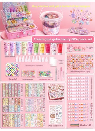 Guka Full Set Cream Gum Guka Toy Handmade Diy Children Guta Guka Set Box Cool Capka Cuka Stickers-Color:[Buy A Box And Send A Bucket + Display Stand] 805 Pieces Of Cream Glue Goo Card Package (send Three-dimensional Stickers +100 Hand Account Stickers) - pzsku/Z1F90DC554D111EF2720FZ/45/1745624763/0f2d38db-9720-40e6-b5a8-bee632bec506