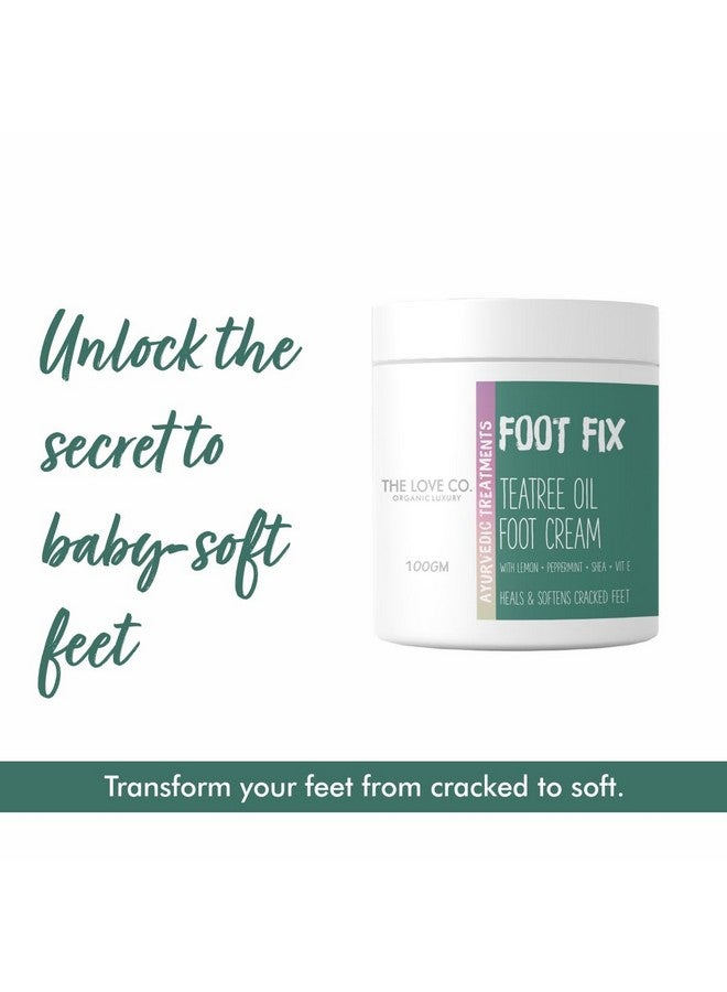 ذا لوف كو. كريم القدمين من ذا لوف كو لعلاج تشققات الكعب - 100 جرام | إصلاح مكثف للكعب غني بزيت شجرة الشاي والنعناع | يغذي الأقدام الجافة والمتشققة | مثالي للعناية بالقدمين - Image 2