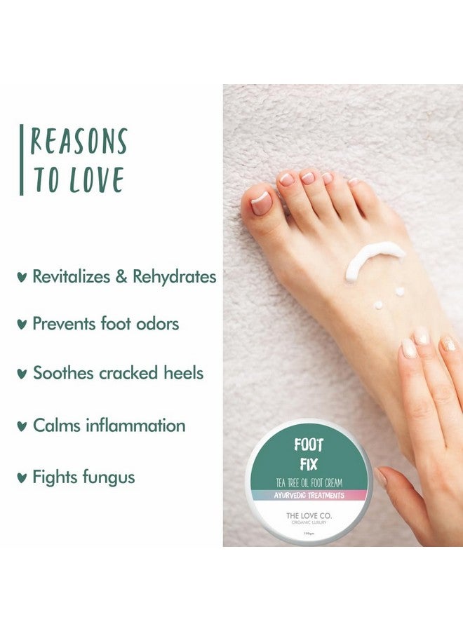 ذا لوف كو. كريم القدمين من ذا لوف كو لعلاج تشققات الكعب - 100 جرام | إصلاح مكثف للكعب غني بزيت شجرة الشاي والنعناع | يغذي الأقدام الجافة والمتشققة | مثالي للعناية بالقدمين - Image 4