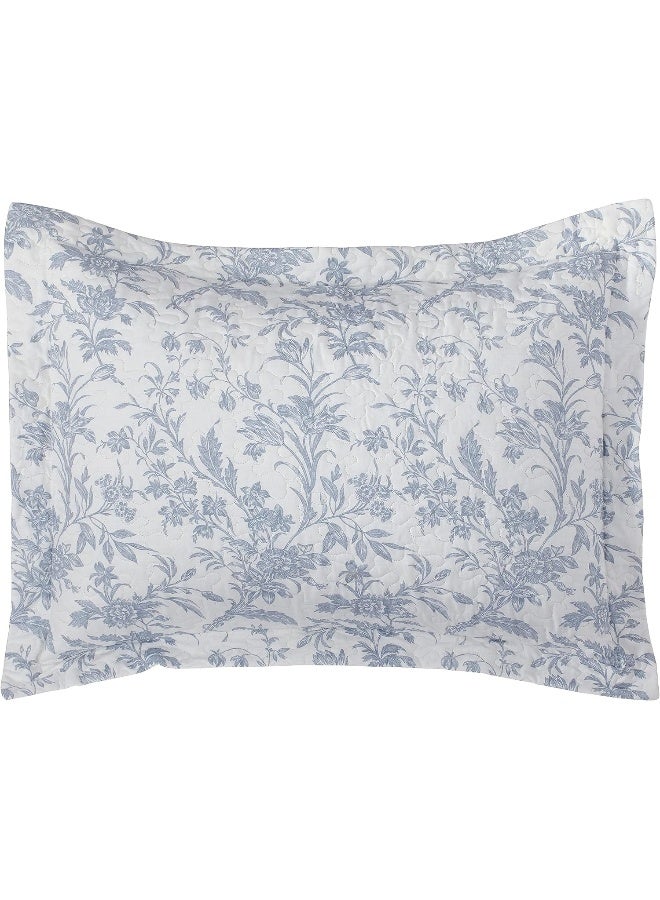Laura Ashley Home Laura Ashley Home  Amberley Collection  Quilt Set  100 Cotton Breathable  Lightweight Reversible Bedding PreWashed for Added Softness Twin Spa Blue  - Image 4