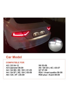SYOSI 18 SMD Bulb Number Plate Lights, 2PCS Bright LED License Plate Lamps LED License Plate Light Lamps Car License Plate LED Lights LED SMD Bulbs for Audi A3 S3 A4 S4 A6 S6 A8 S8 Q7 RS4 Xenon White  - Image 2