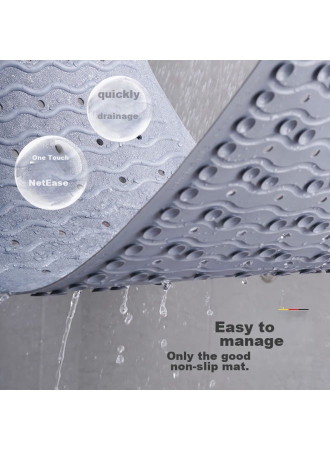 Ridder German Imported Bathroom Non-slip Mat, Anti-slip Shower Mat For Pregnant Women And Children, Cool Gray, 38*80cm - Image 3