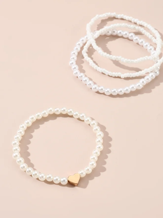 Styli Styli Set of 6 - Butterfly Pendant Faux Pearl Bracelets