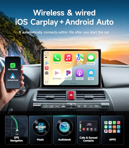 AINAVIGO 11.5" Car Radio for Honda Accord 2008-2013 - Wireless CarPlay & Android Auto | 5G WiFi Touchscreen Stereo | GPS Navigation | Bluetooth FM/AM | HD Backup Camera | Steering Wheel Control - Image 3