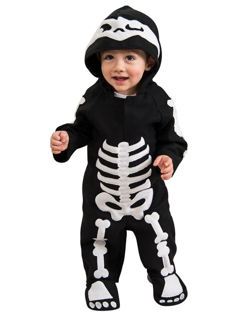 Rubies Unisex Child Skeleton Romper Infant and Toddler Costumes for Themed Parties and Halloween, Black, Toddler US