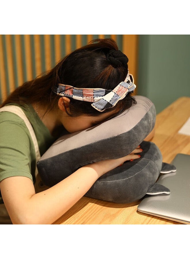 Avivi Aiwei Nap Pillow, Elementary School Student Prone Sleeping Pillow, Office Nap Aid, Children's Sleeping Hug Pillow, Small Pillow, Smile Husky - Image 4