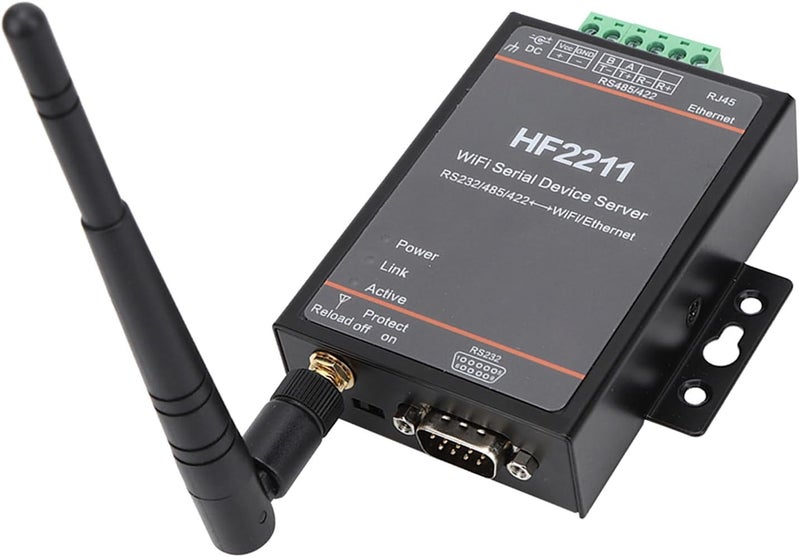 خادم المنفذ التسلسلي، RS232 RS485 إلى WiFi Ethernet 230400 BPS Telnet Modbus، خادم جهاز تسلسلي مع أمان TLS AES DES3 5-36VDC للمراقبة عن بعد للأتمتة الصناعية - Image 2