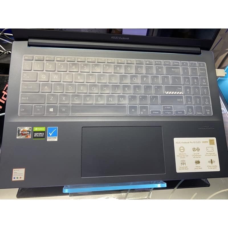 OJOS Keyboard Cover for ASUS VivoBook Pro 16X M6501 M3500 K3500 M6500 K6602 K6604 K3605 M1605 F1605 X1605 M1603 F1603 X1603 16", 15X K571GT M1502 M1503 K3502 M3502 K6501 M6501 K6502, Clear - Image 3