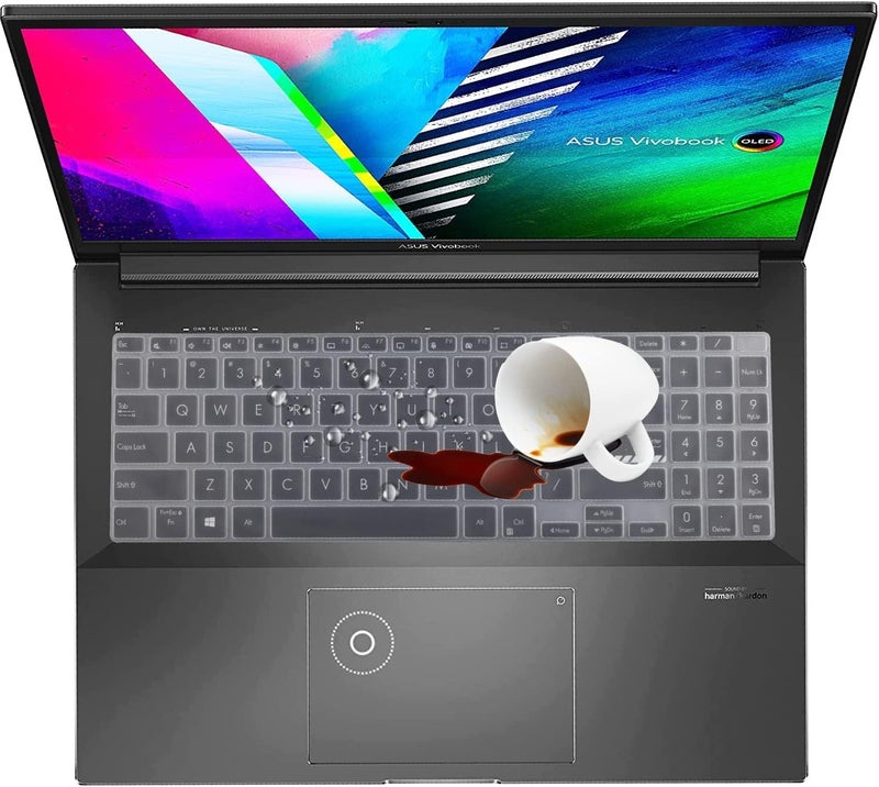 OJOS Keyboard Cover for ASUS VivoBook Pro 16X M6501 M3500 K3500 M6500 K6602 K6604 K3605 M1605 F1605 X1605 M1603 F1603 X1603 16", 15X K571GT M1502 M1503 K3502 M3502 K6501 M6501 K6502, Clear - Image 4