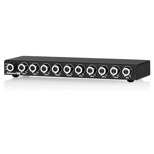 Nobsound 9-Band Stereo EQ Preamp: HiFi Equalizer Audio Processor with Tone Controls | 111dB SNR | 0.001% THD | 2 RCA in/Out | for Home Stereo Audiophiles (EQ9) - Image 1