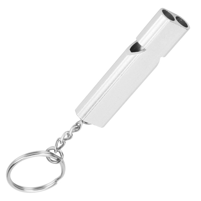 Outdoor Survival Whistle: 120 Db Dual-Tube Aluminum Alloy - Anodized Fade-Resistant Portable Keychain Whistle for Camping Hiking Outdoor Emergency & Professional Use - Image 2