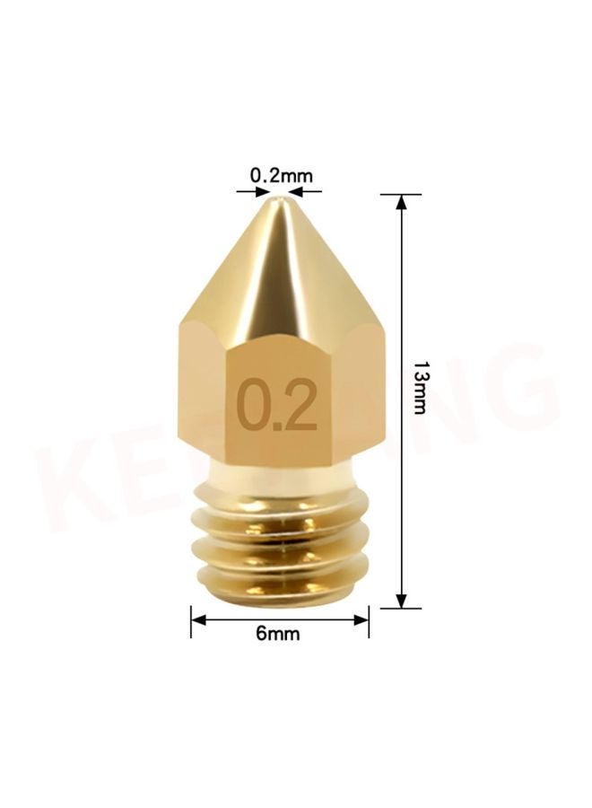 NIBEMINENT 10-Piece MK8 M6 Threaded Nozzle Set For 3D Printer Head Silver  - Image 2