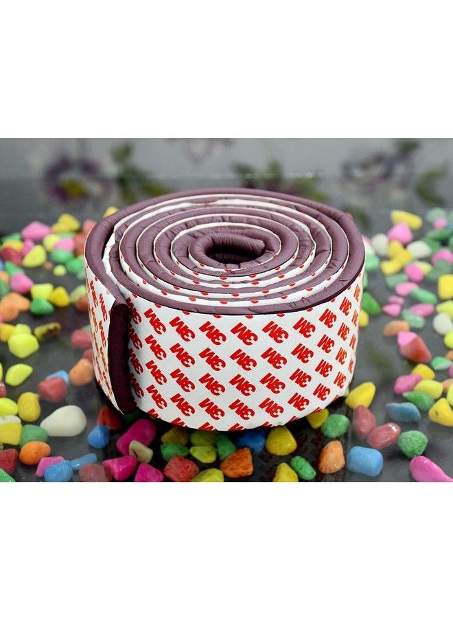 The Little Lookers Baby Proofing Edge Guard Roll; Child Safety Edge;Corner Protector; Soft Foam Bumper Guard ; 2 Metre; 6.5 Ft Pre Taped Extra Wide Strip (Brown 2 Metre; 6.5 Ft (Pack Of 2))  - Image 3