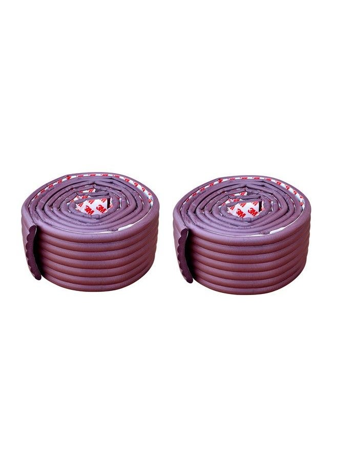 The Little Lookers Baby Proofing Edge Guard Roll; Child Safety Edge;Corner Protector; Soft Foam Bumper Guard ; 2 Metre; 6.5 Ft Pre Taped Extra Wide Strip (Brown 2 Metre; 6.5 Ft (Pack Of 2))  - Image 2