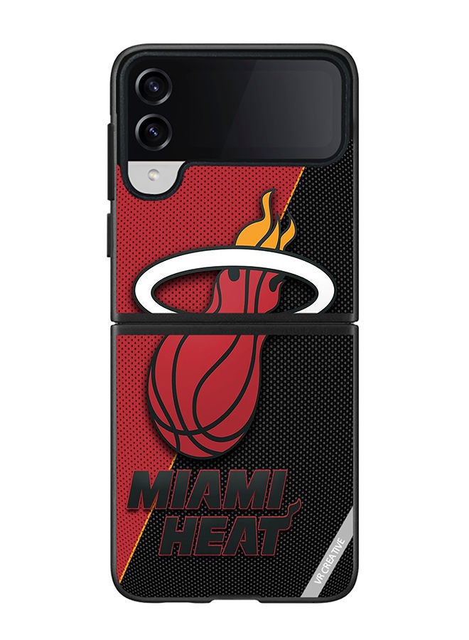 VR CREATIVE Protective Case Cover For Samsung Galaxy Z Flip4 Miami Heat Design Multicolour - Image 1