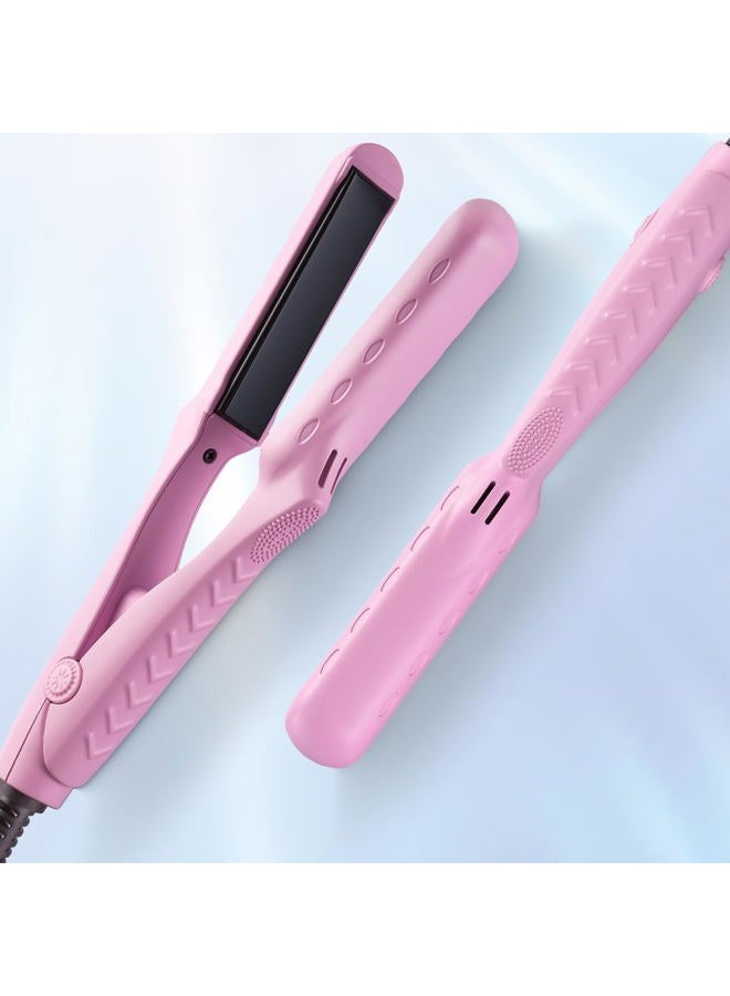 Lovani Mini Flat Iron, Dual Voltage Travel Hair Straightener, Tourmaline Ceramic Small Flat Irons for Short Hair/Bangs (Pink, 0.5 Inch, SleekMini) - Image 5
