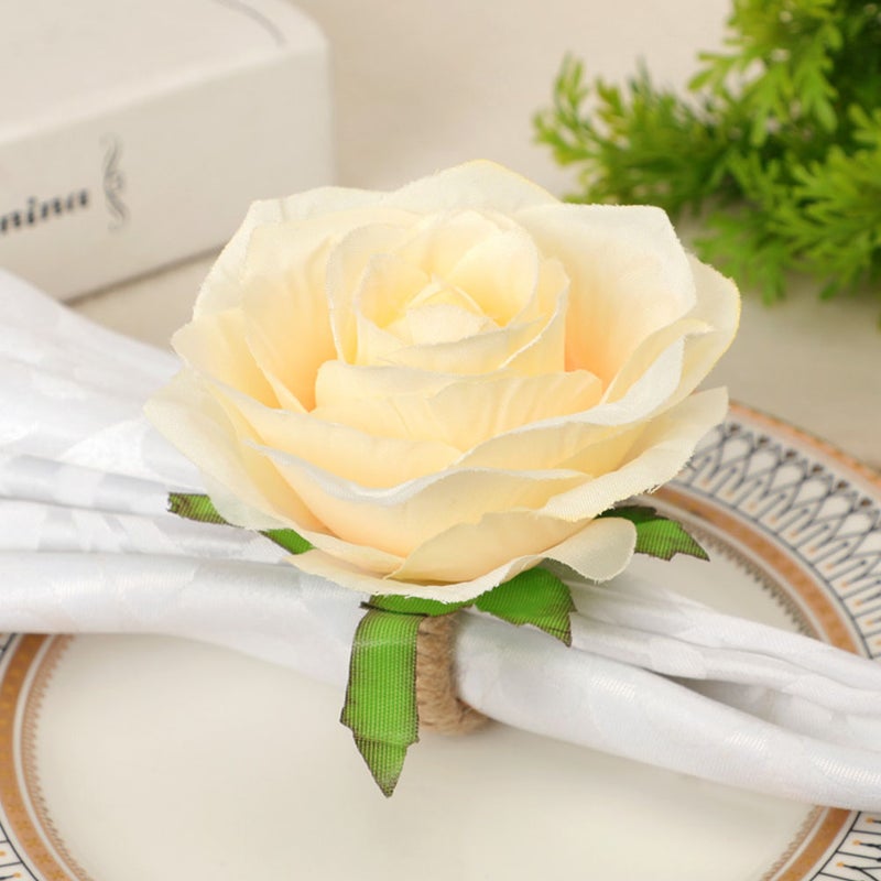 2Pcs Flower Shaped Napkin Buckles Decorative Napkin Tableware Accessories - Image 3