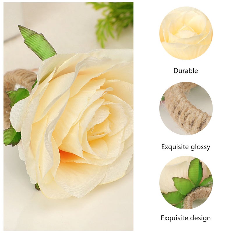 2Pcs Flower Shaped Napkin Buckles Decorative Napkin Tableware Accessories - Image 1