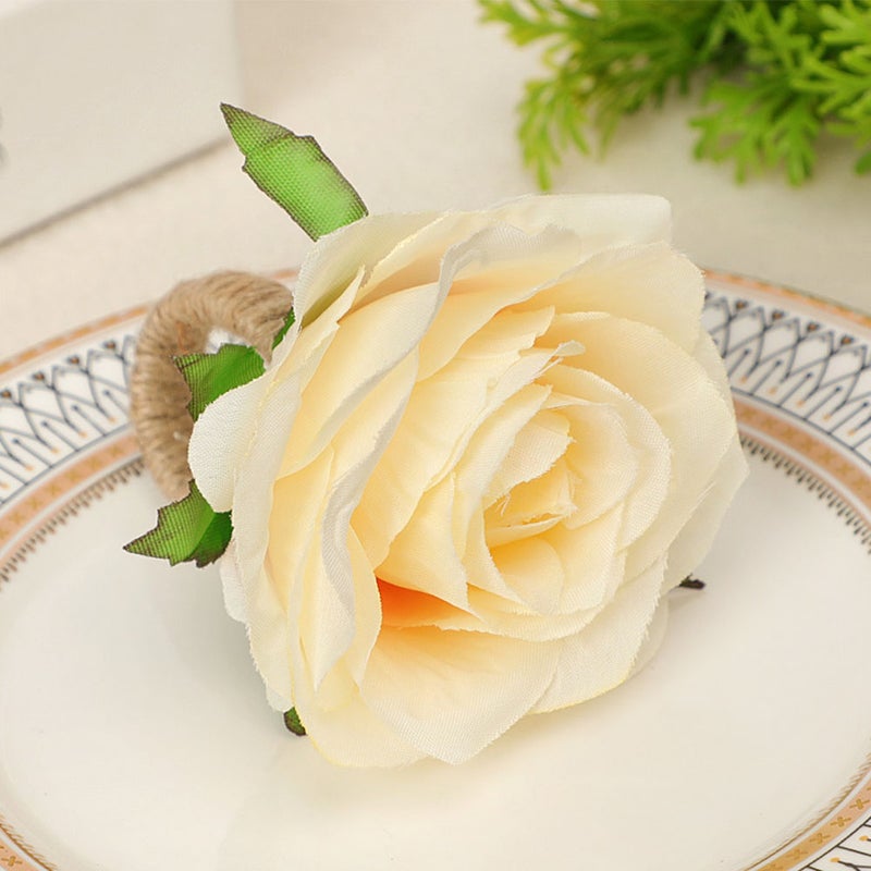 2Pcs Flower Shaped Napkin Buckles Decorative Napkin Tableware Accessories - Image 2