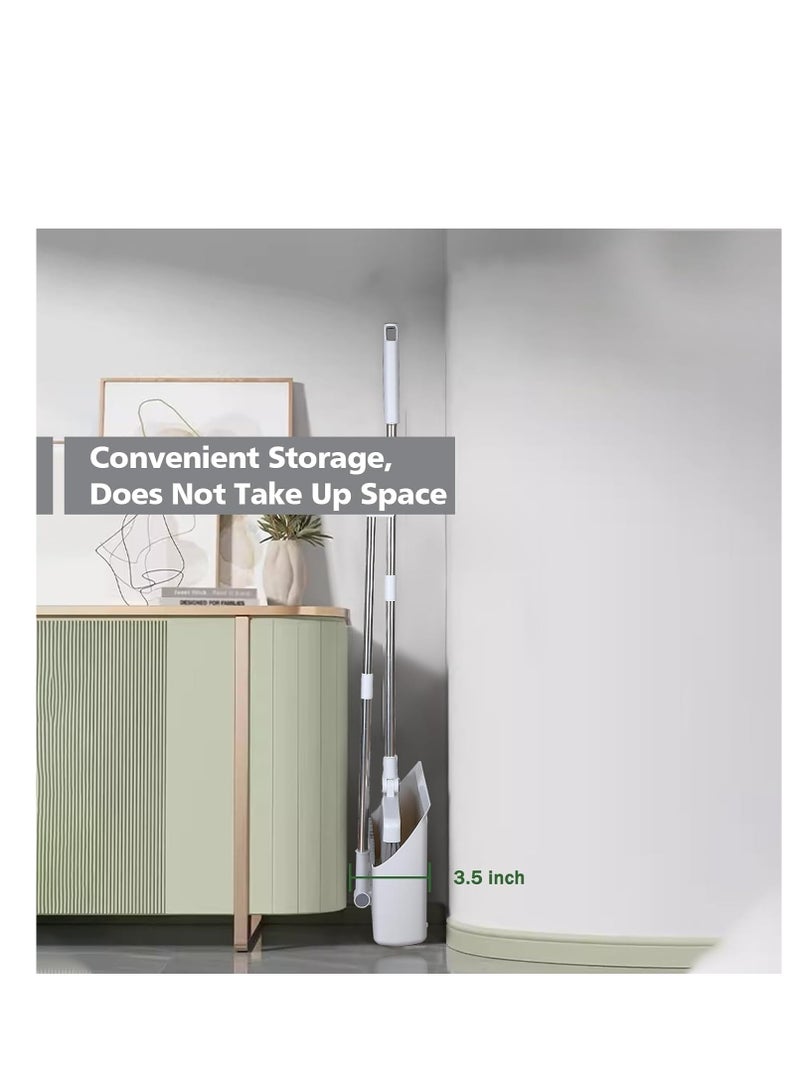 KASTWAVE Broom with Dustpan Combo Set, Broom and Dust Pan Set for Home, Kitchen Broom for Sweeping Indoor, Apartment Broom with Dustpan Set, Dust Pan with Long Handle, Tilted Broom with Stand Up Dust pan - Image 4