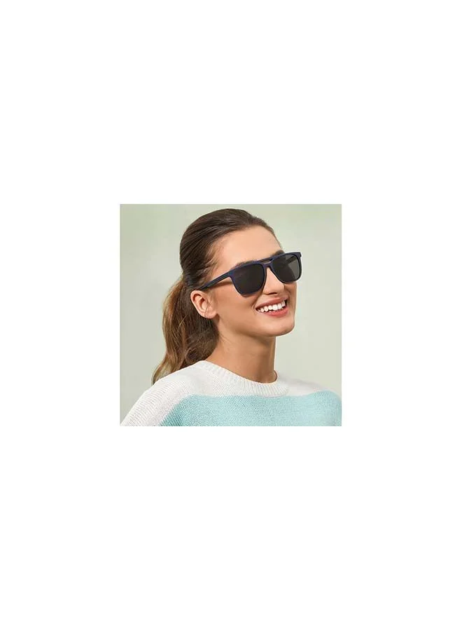 VINCENT CHASE Mirage Full Rim Wayfarer Frame Polarized & UV Protected Sunglasses VCS12644 - 57mm - Blue