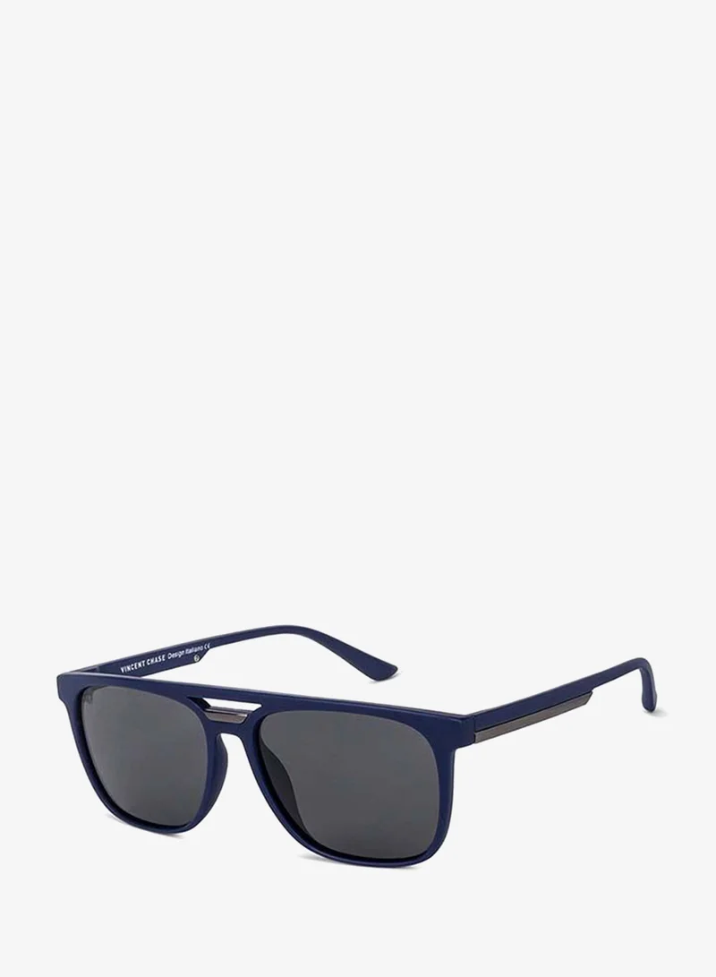 Vincent Chase Vincent Chase By Lenskart | Mirage Full Rim Wayfarer Frame Polarized & UV Protected Sunglasses VCS12644 - 57mm - Blue