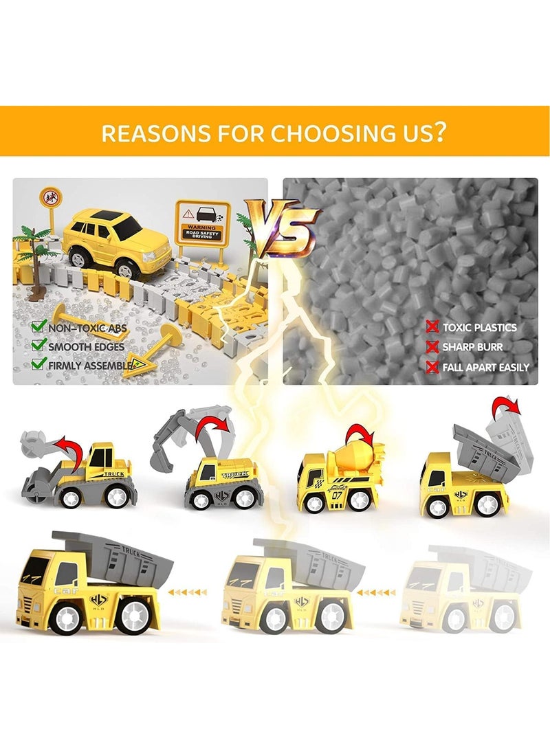 255PCS Construction Race Tracks for Kids Boys Toys, Track Series，Flexible Train Track Toy Set for 3 4 5 6 Year Old Boys Girls Kids，Urban Landscape Road Racing Game   Birthday   Gift - Image 5