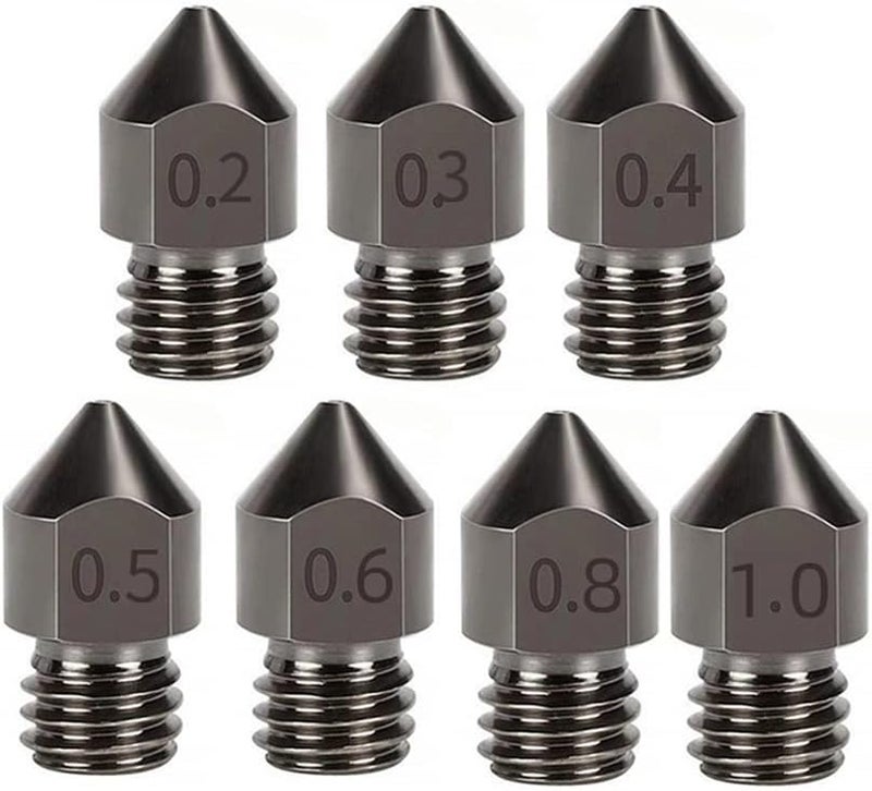 5PCS MK8 Hardened Steel Nozzle 0 5mm For CR10 V6 M6 Thread Extruder Hotend - Image 3