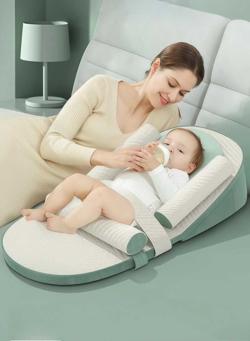CoddleBaby Baby Anti-Reflux Pillow (0-30°) - Relieves Spit-Up & Colic with Supportive Side Rails, Brown - Image 2