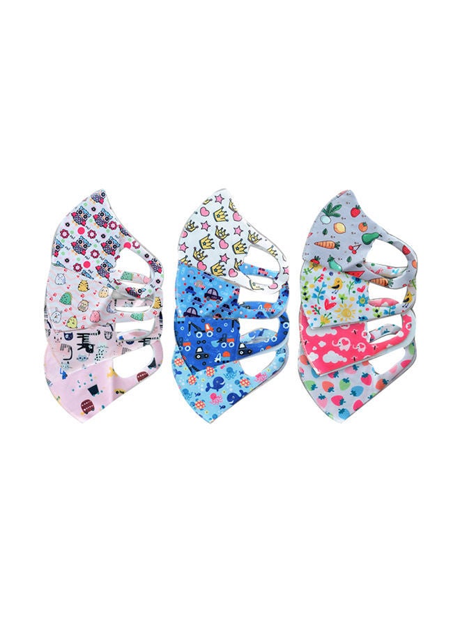 NIBEMINENT 12 pcs Protective Patterned Face Mask - Image 1