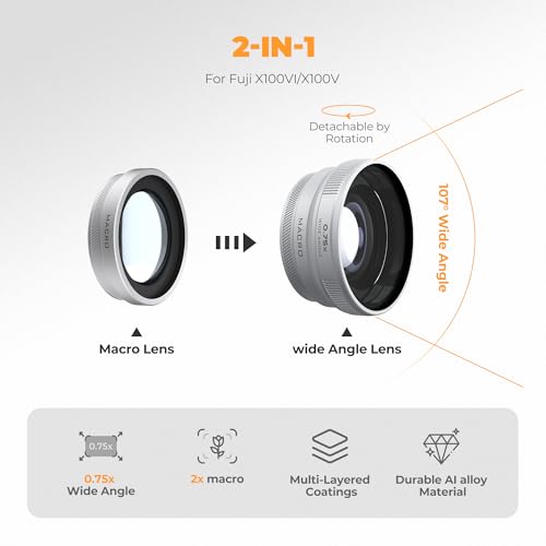 Freewell 2-in-1 Wide Angle & Macro Lens Compatible with Fuji X100VI/X100V – Versatile Design & Enhanced Magnification - Image 2