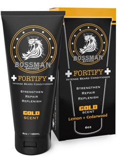 bossman Bossman Fortify Intense Beard Conditioner - Shower Beard Wash, Moisturizer and Beard Softener for Men - Beard Growth Products - Made in USA (Gold Scent), 6 oz  - Image 1