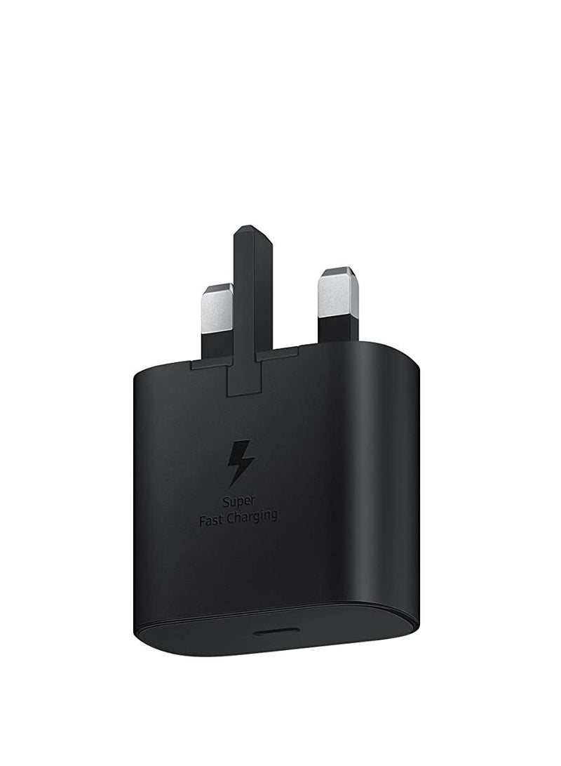 عام شاحن فائق السرعة 25 وات شاحن متنقل لأجهزة مع كابل من النوع سي أسود - Image 1