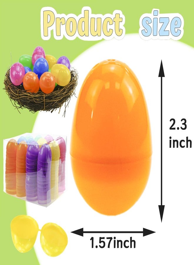DearSun 72pcs Easter Eggs, 2.3" Fillable Pastel Colors Plastic Easter Eggs Empty for Easter Hunting, Easter Basket Stuffers, Party Favor, Classroom Prize Supplies - Image 2