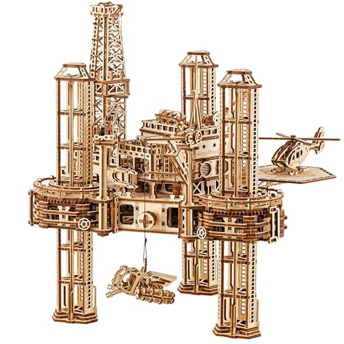 Wood Trick منصة الحفر البحرية الخشبية 3D للألغاز الخشبية للبالغين لبناء نماذج خشبية متحركة تفاعلية لمشاريع الهندسة DIY - Image 1