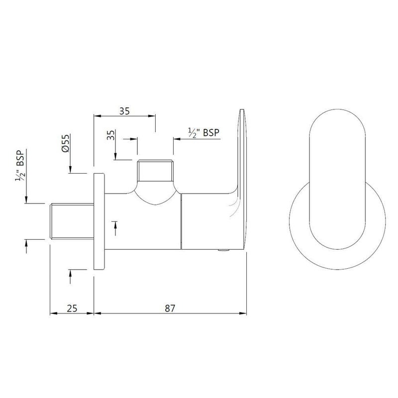 Jaquar Angle Valve with Wall Flange Chrome Finish Durable and Stylish Design Faucet - Image 2