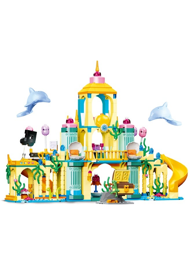 كوجو ‍♀️ مجموعة بناء قصر الحوريات تحت البحر – 845 قطعة - Image 4