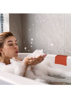 LET'SCRUB Blue-Yellow-Orange-Green Bath Loofah Suitable for All Skin Types - For Women and Men 50X40 cm  - Image 2