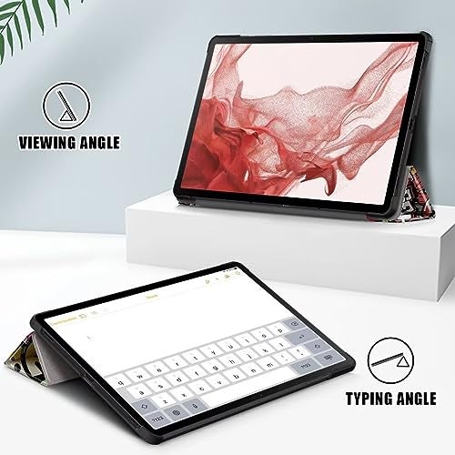 ProElite Cover for Samsung Galaxy Tab S9 FE+/S9 Plus/S10+ 12.4 inch Case, Smart Trifold Flip case Cover for Galaxy Tab S9 FE Plus/S9 Plus/S10+ 12.4 inch Support S Pen Magnetic Attachment, Hippy - Image 2