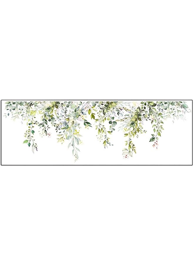 erorex Plant Wall Decals Green Plants Leaves Wall Decals Peel And Stick Large Floral Flowers Wall Stickers Removable Vine Home Decor Art For Bedroom Living Room Classroom Office  - Image 1