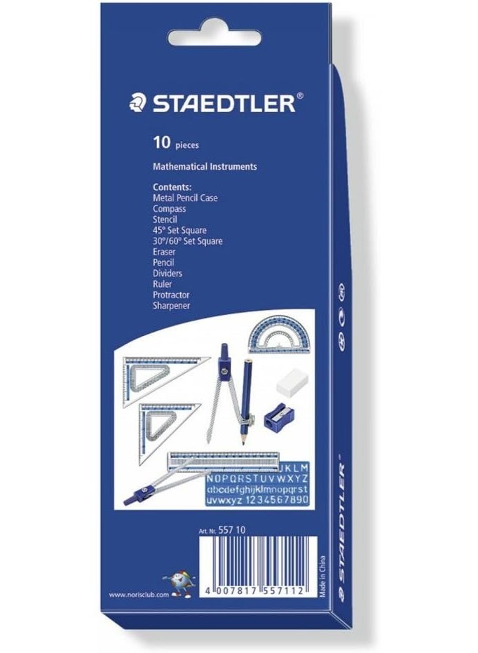 Steadtler 10-Piece Noris Math Set In Storage Tin Box - Image 4
